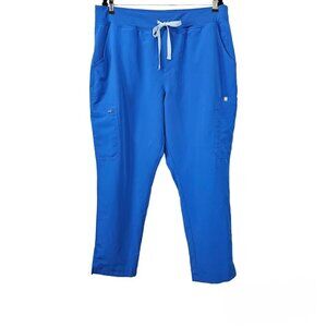 Figs Yola High Waisted Skinny Royal Blue Scrub Pants
